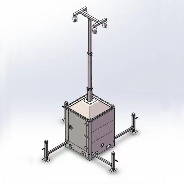 Cube Tower Mobile Surveillance Unit Mobile Surveillance Tower For Music Festival Monitoring