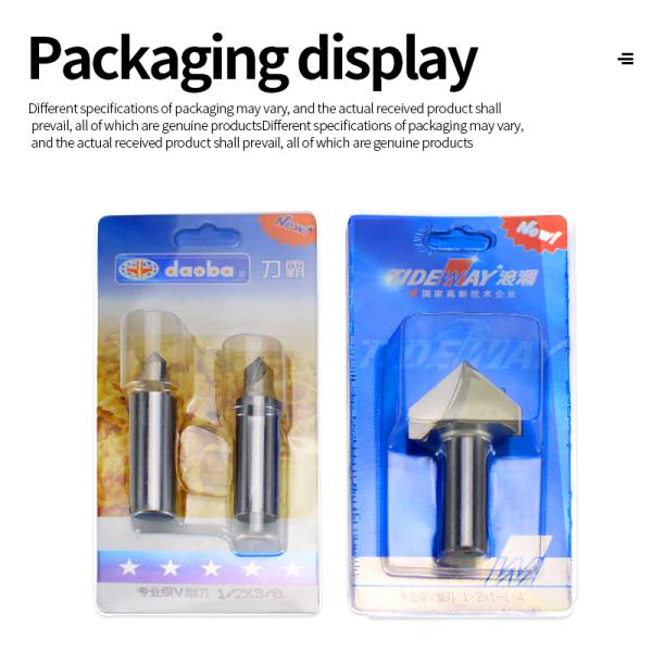 120 150 Degree Woodworking Router Bit Set 6.35mm 12.7mm Aluminum Coated End Mill