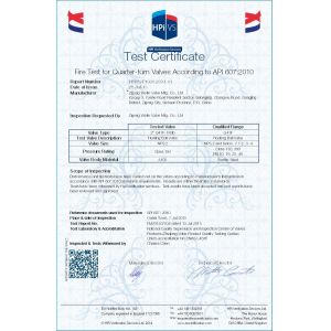 ZIGONG WEITE VALVE MFG CO., LTD Certifications
