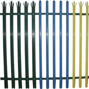 Customized heavy duty palisade fence panels curved top palisade fencing