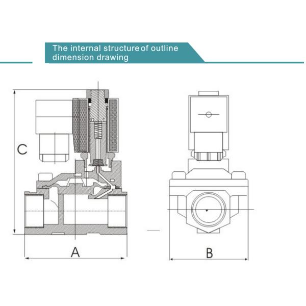 16Bar Pilot Type Water Solenoid Valve , High Speed Solenoid Valve For Liquid Gas