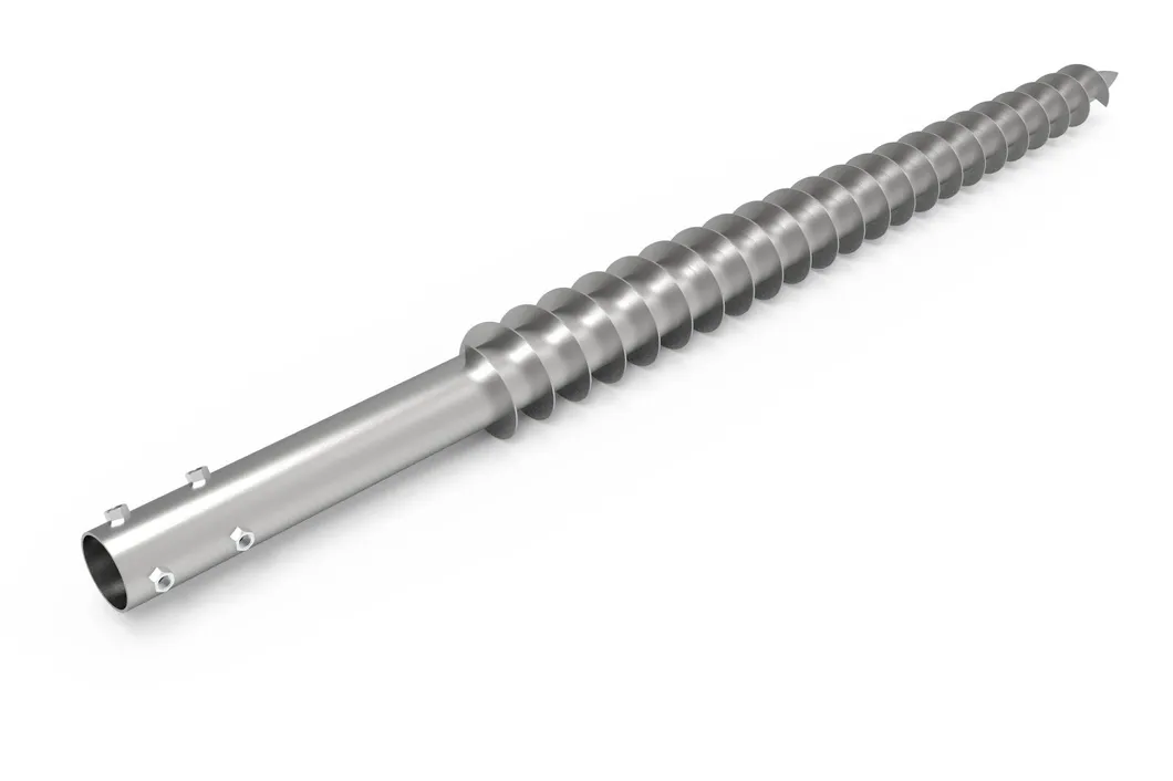 Lightweight Hot Dip Galvanized Steel Screw Anchors Steel Solar Energy System