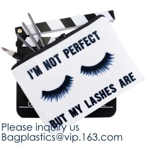 Personalized Zipper Pouch Customized Makeup Bag Canvas Cosmetic Bag,Fashion