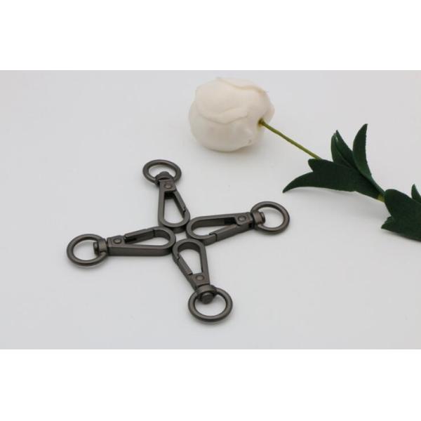 Simple custom bag accessories gunmetal color zinc alloy 11.2 mm swivel snap hooks