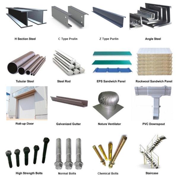 Customized Prefab Workshop Building , Steel Structure Warehouse Factory