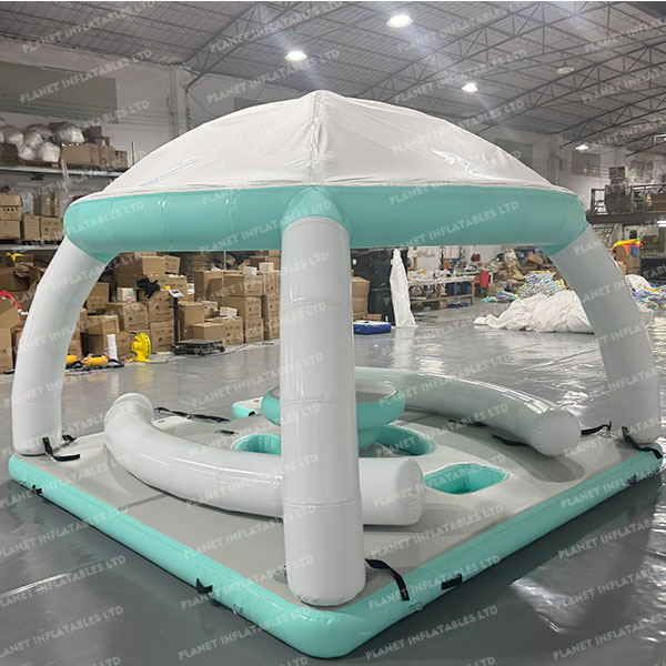 High Quality Sea Waterproof Airtight Water Leisure Float Tent Inflatable Floating Pontoon Island Dock for Yacht