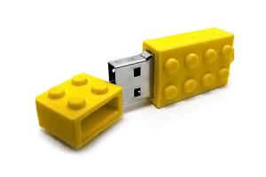 High Memory Capacities Smart Usb Stick , Building Block Shaped  Flash Memory Stick