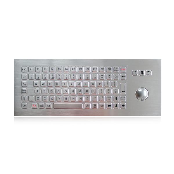 Quality 84 Key Washable  Industrial Keyboard With Trackball , stainless steel keyboard for sale