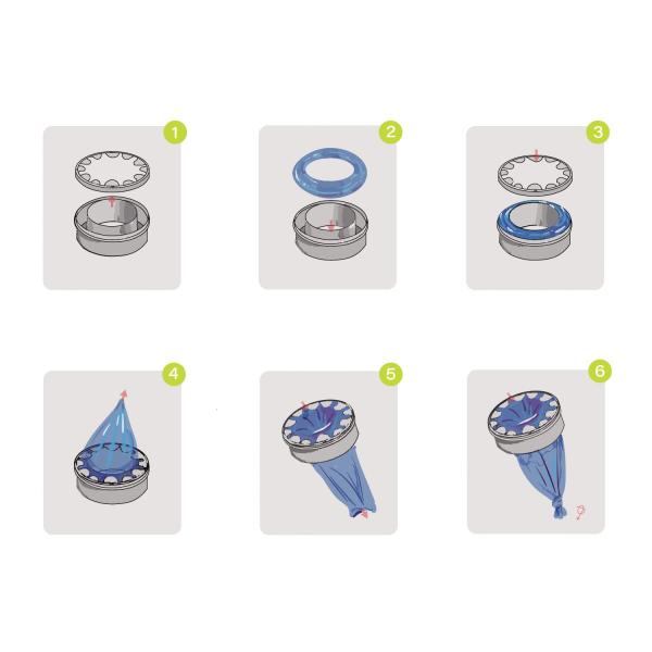 Custom Disposable Infant Nappy Refills Baby Diaper Bags Fully Compostable Garbage Bags Lavender Scented Baby Nappy Disposal Bags