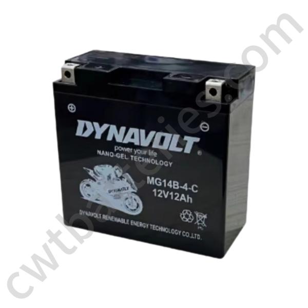 Quality Dynavolt MG14B-4-C Nano-Gel Battery 12V 12Ah Motorcycle Battery T9 Copper Terminal New Original for sale