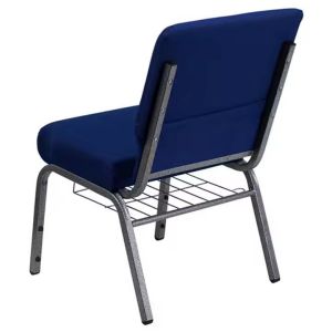 China Navy Blue Church Chairs Fabric Stacking Church Chairs Modern Design wholesale