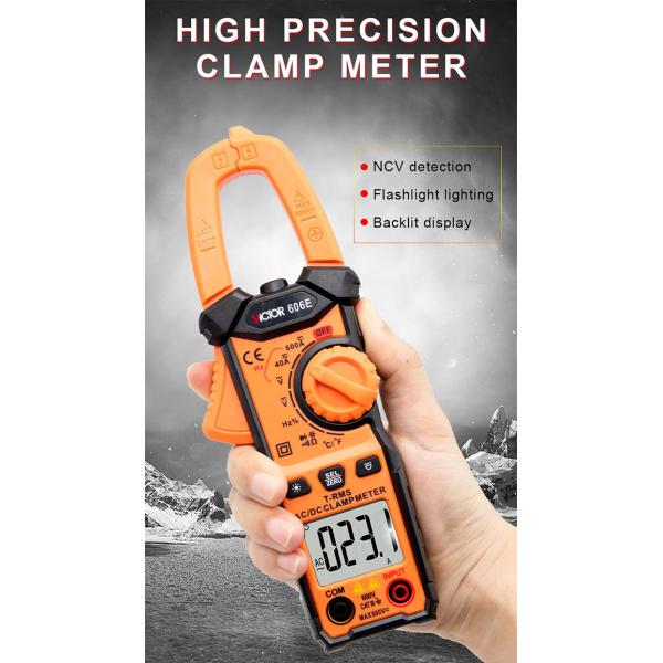 4000 Counts Pocket Clamp Digital Multimeter with NCV Flashlight Lighting