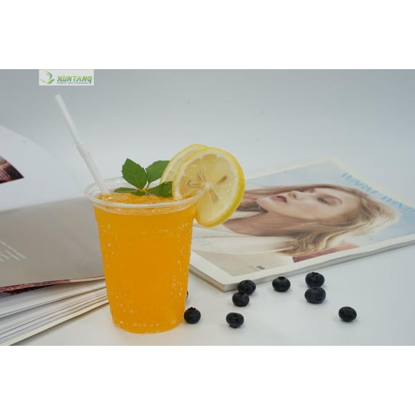 Pointed 6x230mm Biodegradable PLA Straws With Paper Wrap Beverage Stores