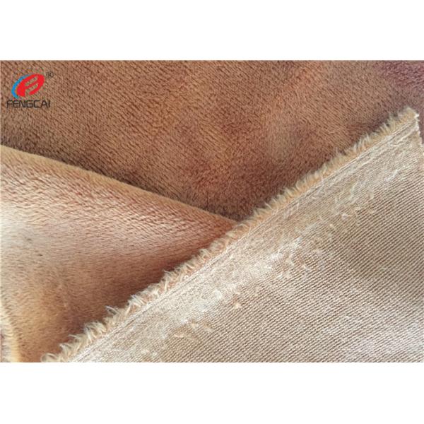 2 Pile Height Polyester Knitted Minky Plush Fabric Solid Color Soft Velboa