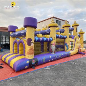 Custom Commercial Inflatable Obstacle Course With Slide Waterproof Diversified