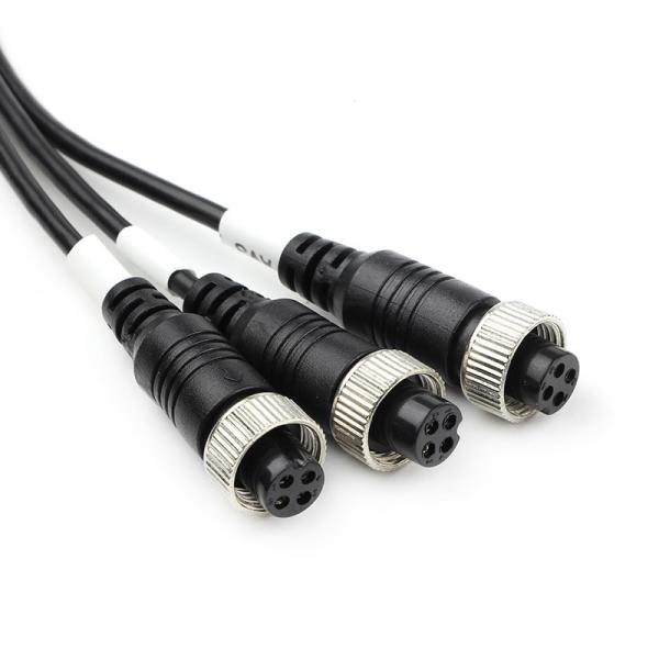 Quality 8m 4 Pin Rear View Camera Cable Extension Video Cable Flameproof PU Waterproof for sale
