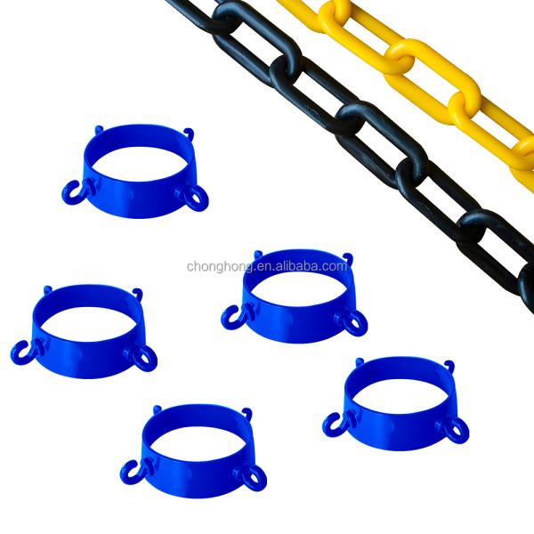Black Finish Plastic Link Chain with Injection Structure for Roadway Safety