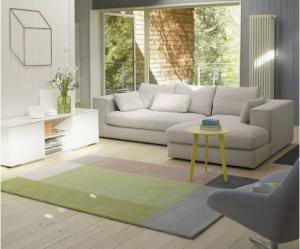 180*105*62cm Solid Wood Frame Sectional Sofa Customized Design