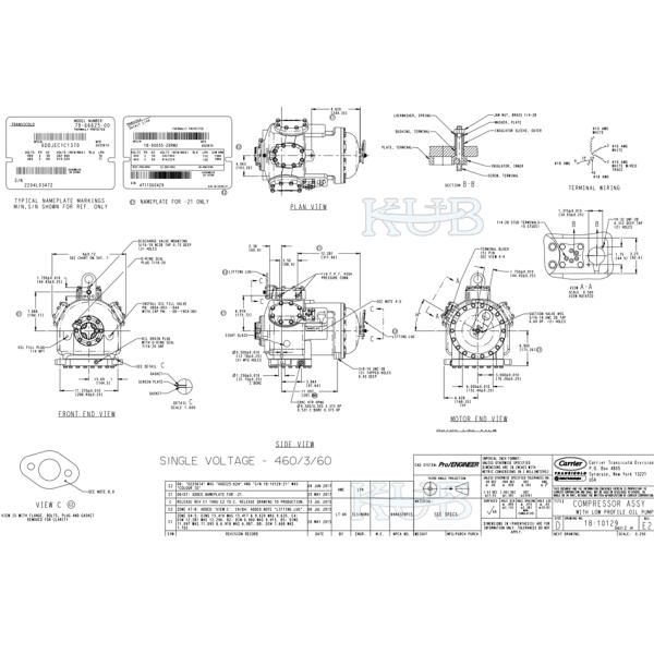 06DR241B carrier R134A refrigerant compressor