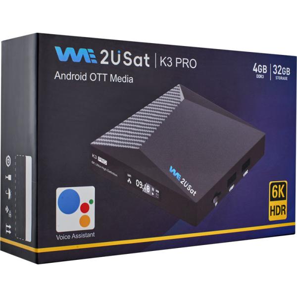 Quality Customized Android IPTV Box We2u K3 Pro Lifetime IPTV Box Black for sale