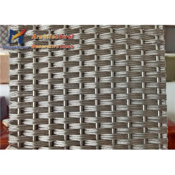 5mm Architectural Wire Mesh Panels Hotel Elevator Facades Antique Brass