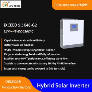 China 5.5kw Single Phase Hybrid Solar Inverter 230vac wholesale