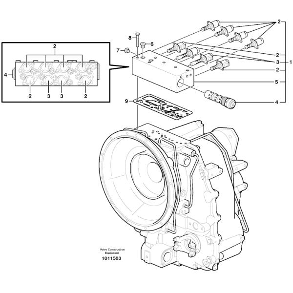 VOE11716541 11716541 Solenoid Valve Loader Hydraulic Parts For BL70 BL71