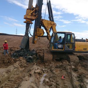 KR125A Hydraulic Rotary Drilling Rig Soil Condition Foundation Construction