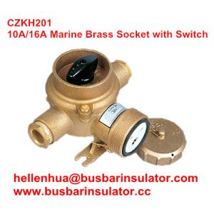 10A/16A marine brasswaterproof rotary switch outlet CZKH201 IP56