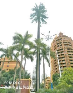 China 25m Artificial Bionic Camouflaged Cell Towers Galvanized Steel Monopole Tower wholesale