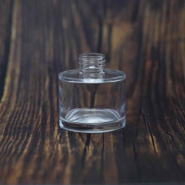 Screw Cap Round Glass Aroma Diffuser Bottle , 100ml Reed Diffuser Bottle