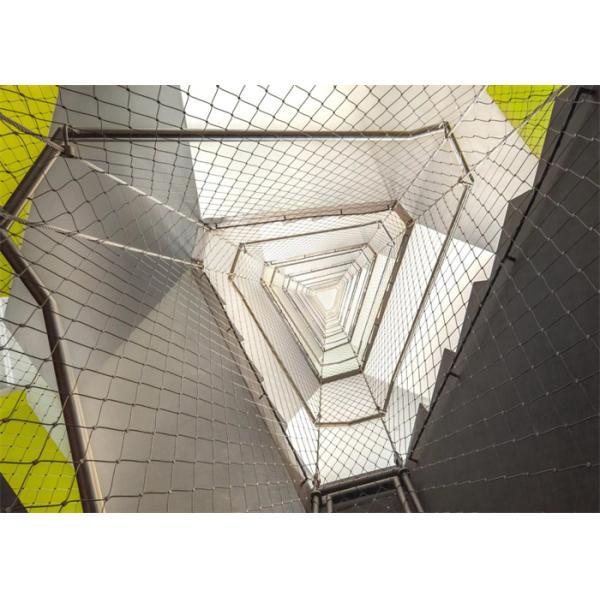 Ferruled Type Stainless Steel Wire Rope Net For Construction Decoration