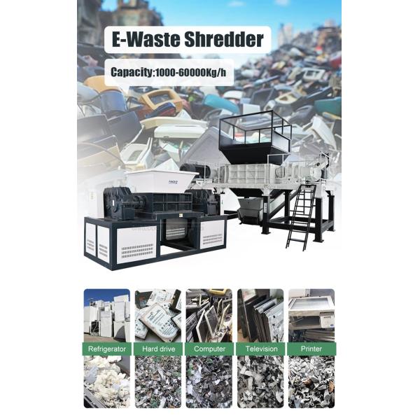 Heavy Duty Dual Shaft E Waste Shredder for Phones Laptops PCBs Cables Routers and Household Electronics