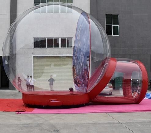 PVC Clear Giant Inflatable Show Ball , Inflatable Snow Globe For Christmas Promotion