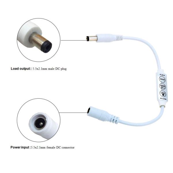 Monochrome Single Color LED Strip Controller Dimmer 3 Button Manual Type