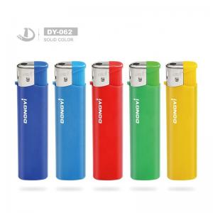 China Dy-062 Type Electronic Slim Transparent Solid Color Disposable Cigarette Lighters wholesale