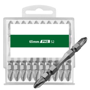 China Double ended screw bits S2 65mm 110mm cross screwdriver bit of ph2  slotted screwdriver bits wholesale