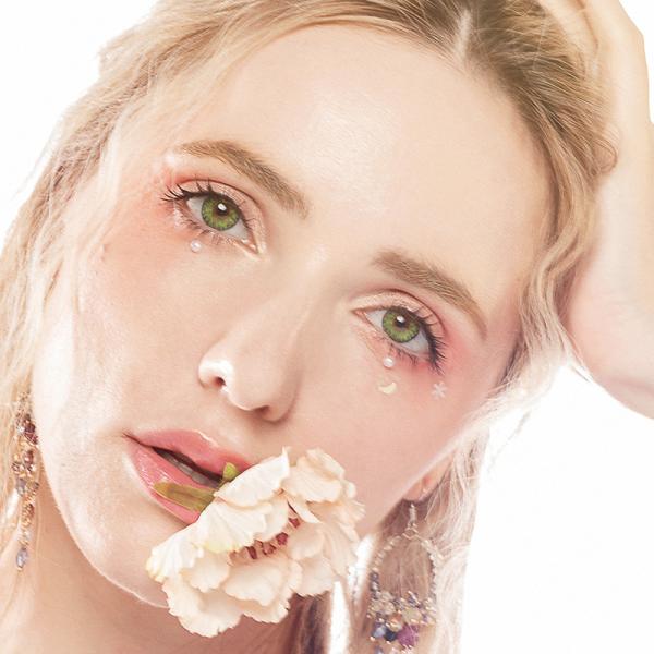 ISO13485 HEMA NVP Olive Gem Green Contact Lens For Big Eyes Oem