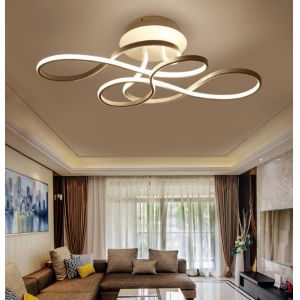 China Intelligent Dimming Bedroom 4500K Black Modern Ceiling Light wholesale