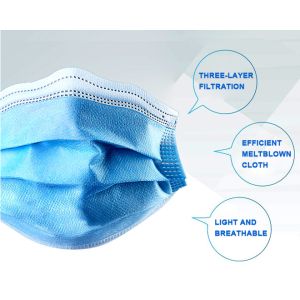 Latex Free BFE99% Non Woven Fabric Face Mask