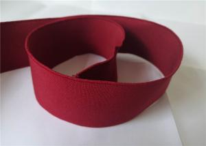 China 5 Cm Red Polyester Elastic Webbing / Woven Elastic Webbing wholesale