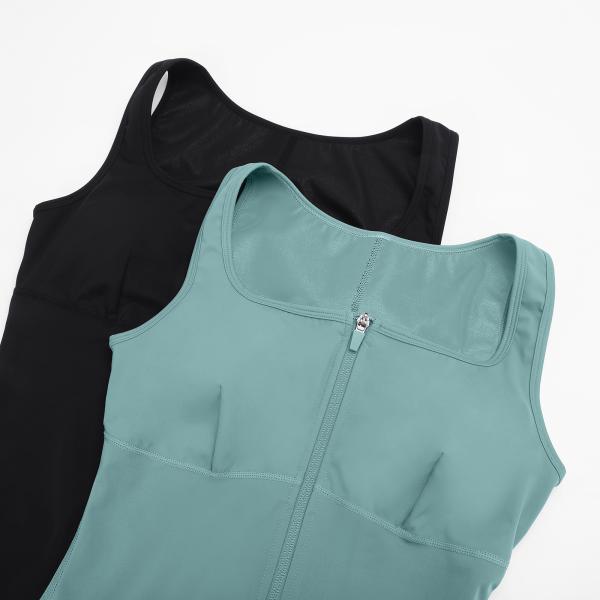 Support 7 Days Sample Order Lead Time Women's Jumpsuits Playsuits with Zipper Front and Slit