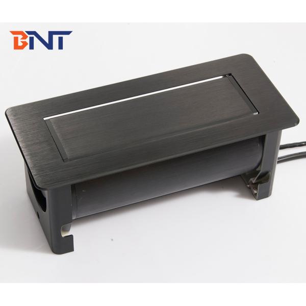 Thick aluminum material manual flip up conference table power socket