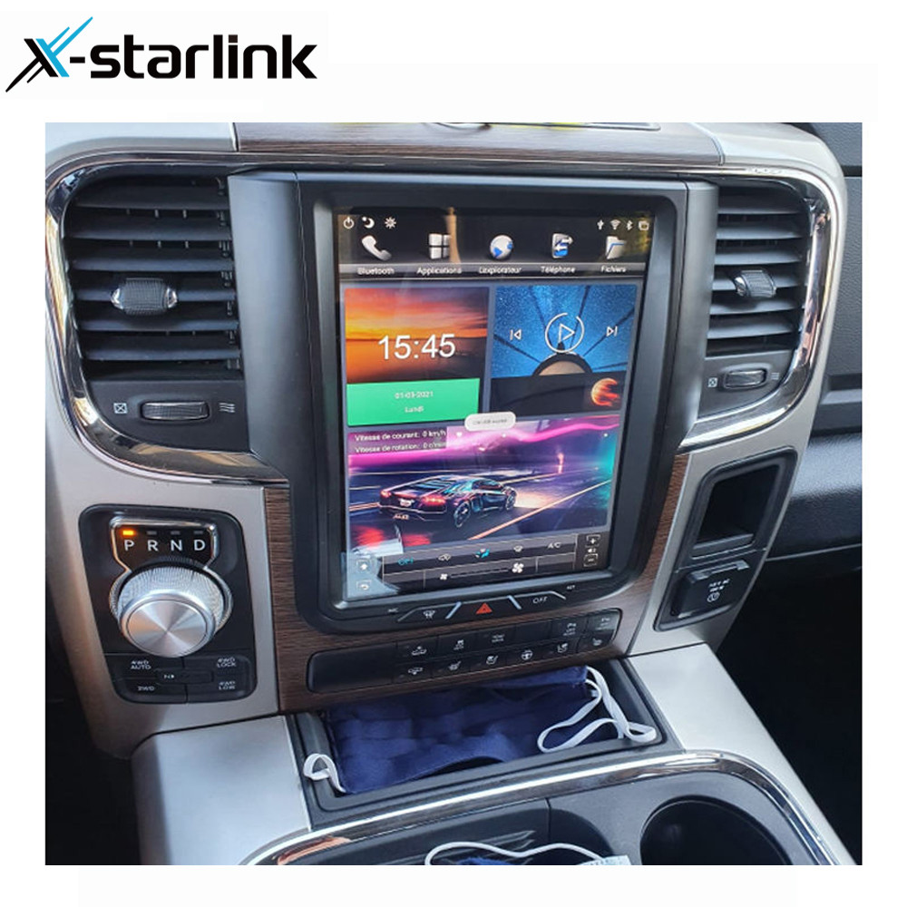 9.7'' Vertical Car Touch Screen Stereo For Dodge Ram 2013-2017 Tesla Style DVD Player