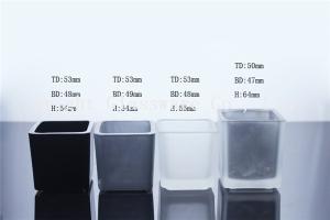 China custom square glass candle holder wholesale