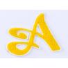Buy cheap Yellow Letter A Embroidery Chenille Iron On Appliques For Hooddie from wholesalers