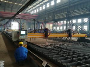 China CNC Plasma & Flame Cutting Machine Gantry Type(China HUYUAN/America HYPERTHEM Plasma Power Source) on sale