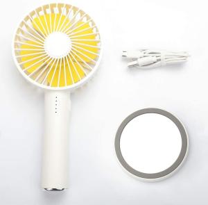 5 Speed Mini Portable Handheld Fan Battery 2000mah Table Travel Makeup Mirror Fan