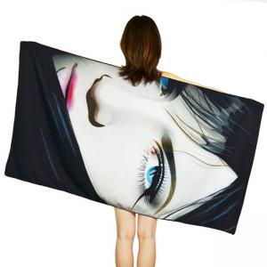 China Double Side Microfiber Extra Large Beach Towels Personalised Character Towels Dry Fast on sale