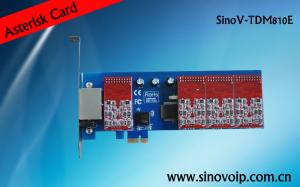 new analog card 8 fxs/fxo pci-e asterisk card for 2U classis high